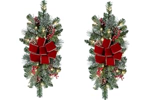 Haute Decor Classic Pre-lit Holiday Swags (Set of 2 - Staircase)