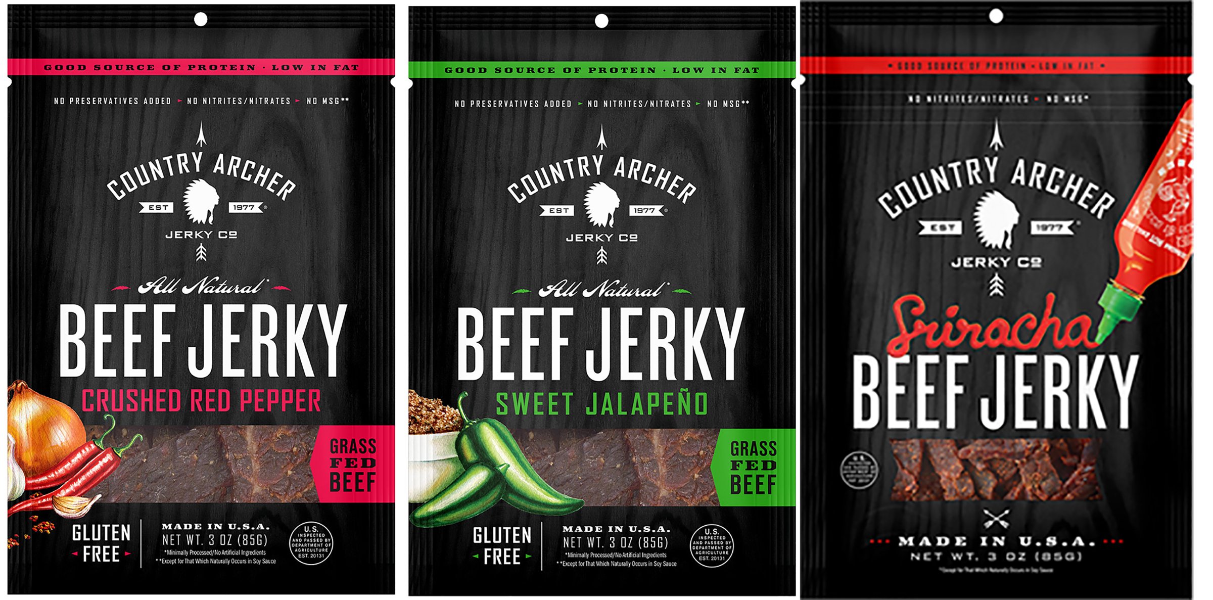 Country Archer Beef Jerky, Teriyaki, 1.5 Ounce (Pack of 12)