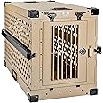 K9 Kennel Boss - Heavy Duty Fully Collapsible Powder-Coated Aluminum Dog Crate - Medium (Tan)
