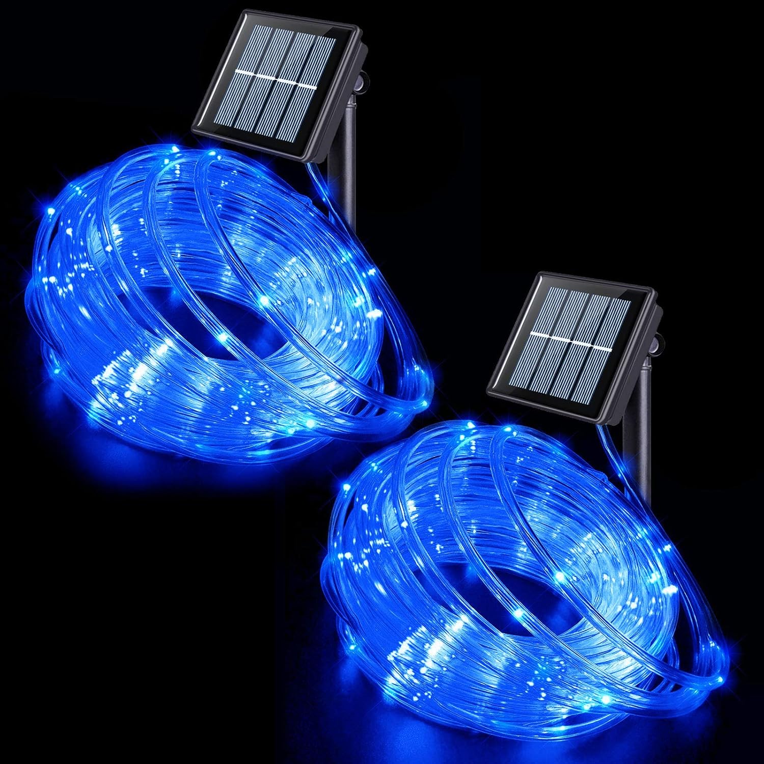 Solar Rope Lights Outdoor Waterproof, 2 Pack 33ft 100 LED Solar Rope