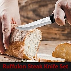 Ruffulon Steak Knife Set Of 4,Steak Knives,Serrated