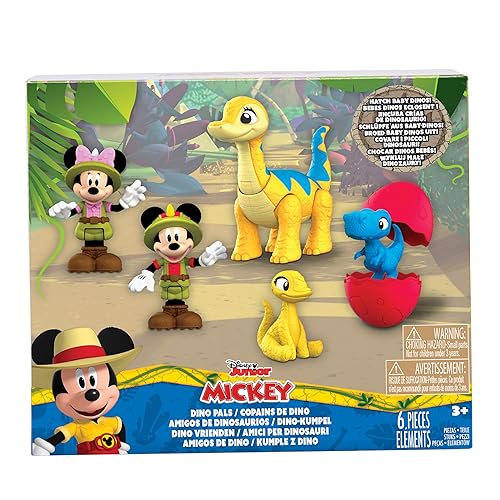 Disney Junior Mickey Mouse Funhouse Dino Pals 7-piece Figure Set, Dinosaur,  Kids Toys for Ages Up by Just Play in Bahrain Whizz Playsets