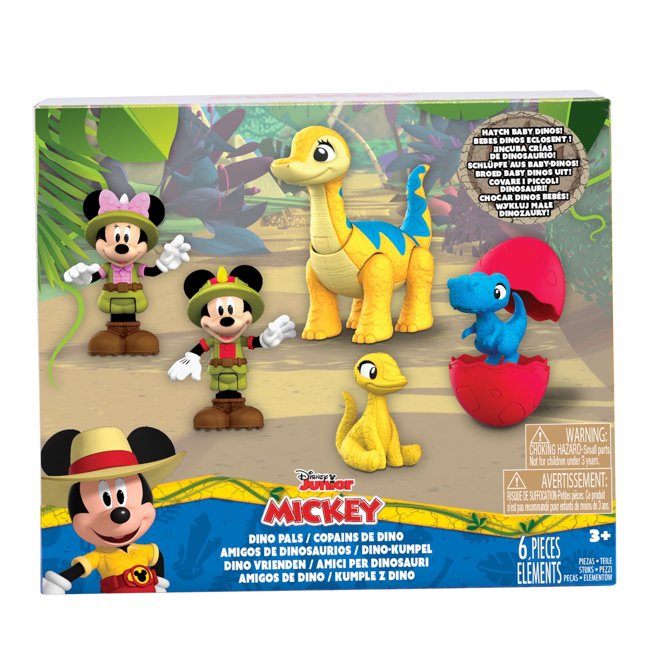 Disney Junior Mickey Mouse Funhouse Dino Pals 7-piece Figure Set