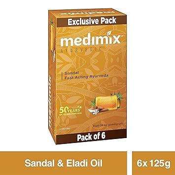Buy Medimix Ayurvedic Sandal Soap 125 G Pack Of 6 Online At Low Prices In India Amazon In