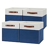 Temary Collapsible Storage Boxes - 12x12 Blue Cube
