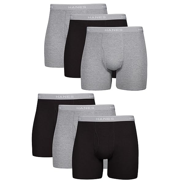 HANES MEN HANES BOXER BRIEFS, COOL DRI MOISTURE-WICKING...