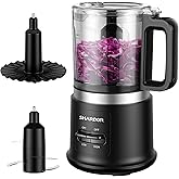 Food Chopper, 4 Cup Mini and Fast Food Processor, Electric Meat Grinder with 2 Speed, 4 Stainless Steel Blades, and Whisk, 40