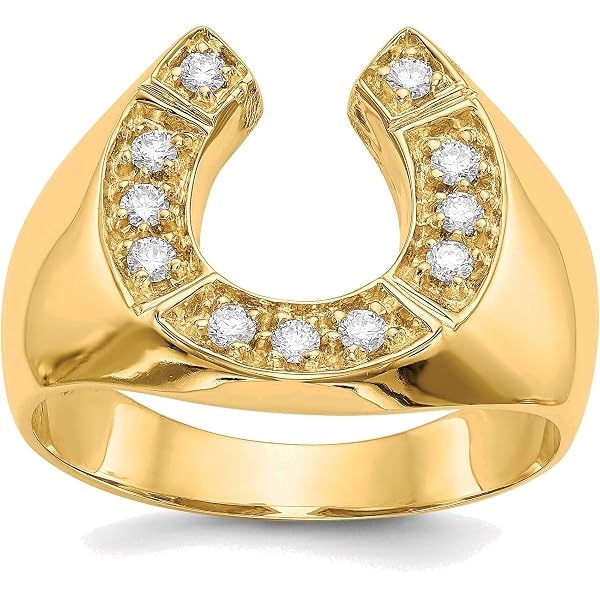 14k Yellow Gold 'DAD' Diamond Band Ring For Men – Solid Gold, Polished Finish, Bold Statement