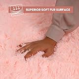 Aspire Homeware Pink Area Rug 80x150cm Non Slip Shaggy Fluffy Thick Pile view 4