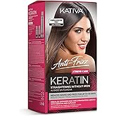 Kativa Anti-Frizz Xtreme Care, Home Use Straightening Treatment with Keratin and Cupuaçu, Rebuilds Damaged Hair and Straightens Waves