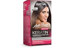 Kativa Anti-Frizz Xtreme Care, Home Use Straightening Treatment with Keratin and Cupuaçu, Rebuilds Damaged Hair and Straightens Waves