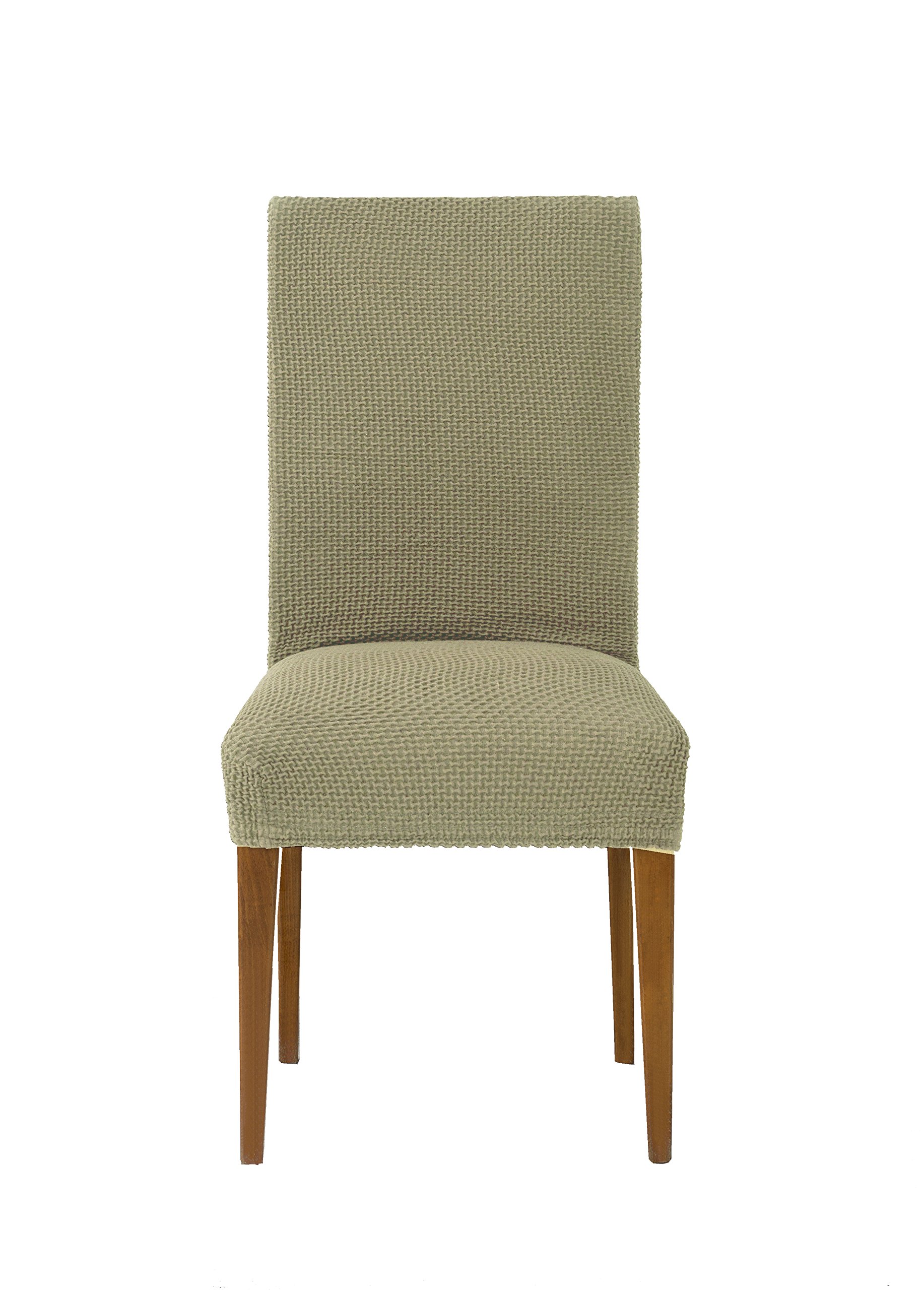 Eysa Cora Bi-Elastic Backed Chair Cover, Polyester-Cotton, Linen, 32 x 21 x 5 cm