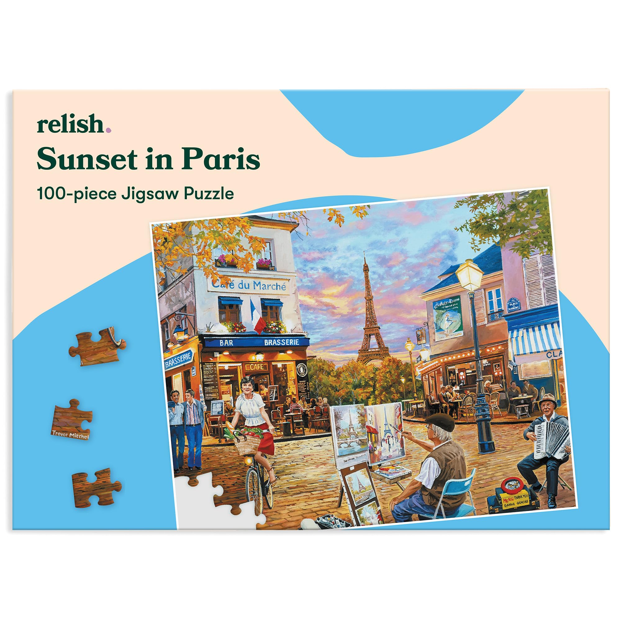 Relish - Dementia Jigsaw Puzzle for Adults, 100 Piece Sunset in Paris Puzzle - Activities & Gifts for Elderly People with Alzheimer's