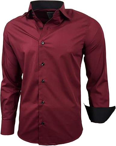 camisas bordo hombre
