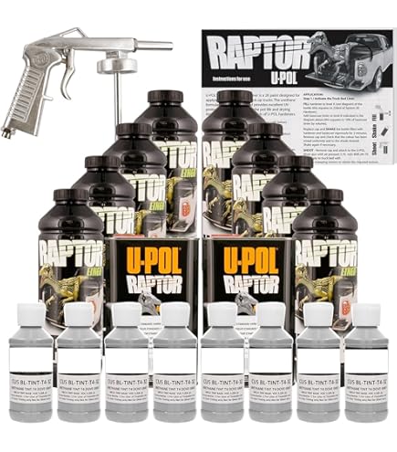 Amazon.com: U-POL Raptor Pewter Metallic Urethane Spray-On Truck