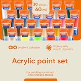 7 Artists White Fabric Paint 60ml - Permanent Textile Dye for All Fabrics view 2