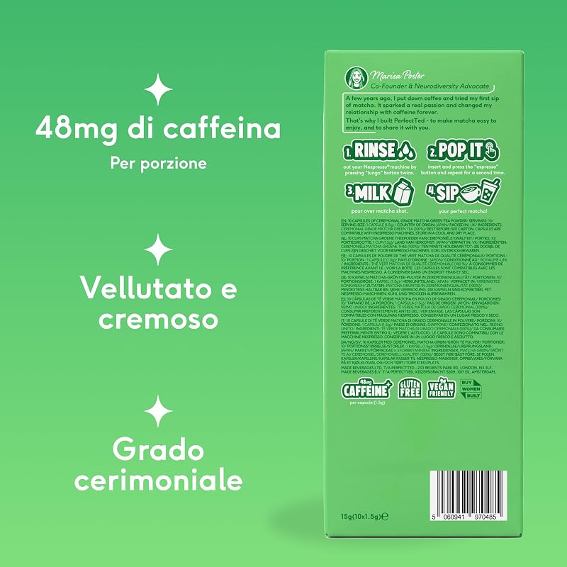 PerfectTed Capsule di Matcha Originale (60 Capsule)