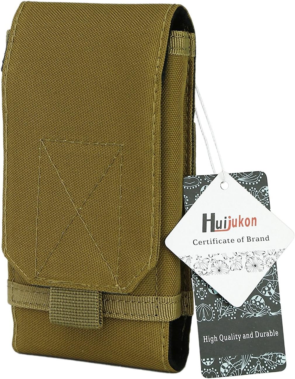 Huijukon MOLLE Tactical Smartphone Pouch Military 1000D Nylon Hook Loop Belt Phone Holster Cover Case for iPhone 11 Pro Galaxy S10