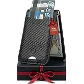 Genuine Leather Magsafe Wallet Money Clip CASH HOLDER With Stand, Strongest Magnetic Wallet ,Compatible for iPhone 17/16/15/14/13/12 Series and Selected Samsung Devices Apple Accessories, Carbon