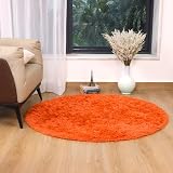 Aspire Homeware Round Rug 120x120cm Anti Slip Soft Shaggy Thick Pile view 2