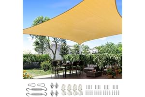 Quictent 20x26ft Sun Shade Sail for Patio, 185GSM Heavy Duty Rectangular Outdoor Sunshades UV Block Outside Canopy Cover for Backyard