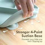 Moonkie Suction Plate Baby Weaning Set 3 Pcs Mint Sage Lunar Grey view 4