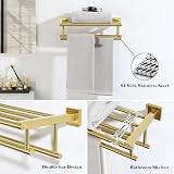 Sayayo Towel Rail Wall Mounted 16 inch SUS304 Brushed Gold EGZ8040-G view 4