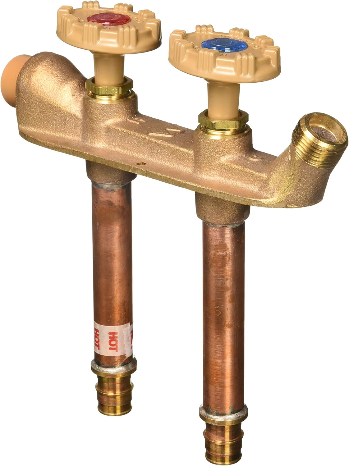 Woodford V22W34MH Model V22W3 Freezeless Hot and Cold Wall Faucet, 4Inch, Metal Handle