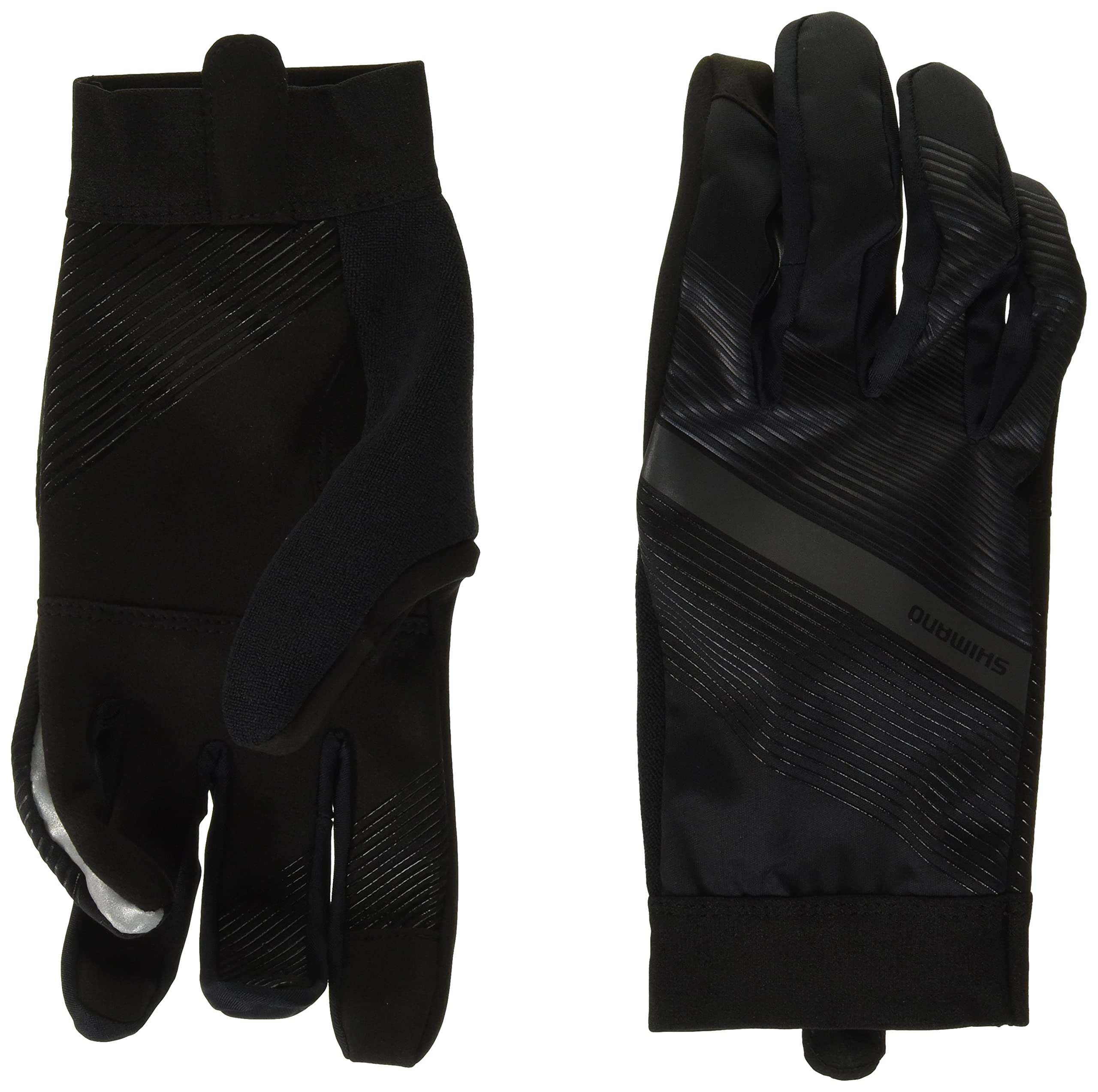 SHIMANO Men's Wind Control Glove, Black, Size L