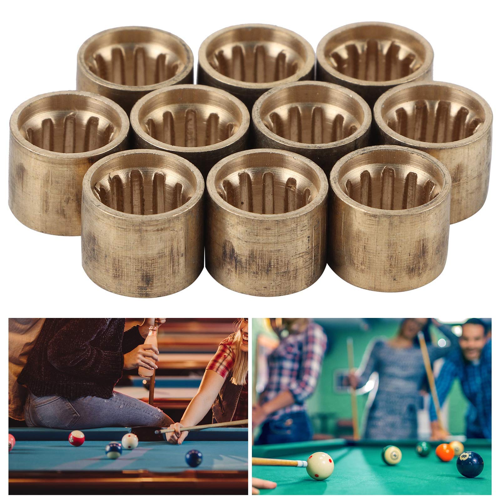 Premium Copper Billiards Shaft Ferrule Replacement for Pool Cue Tips - 9/9.5/10mm Snooker Cue Parts