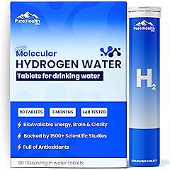 PHM Hydrogen Water Tubes, Tablets for Drinking Water - H2 Molecular Tabs | Magnesium Pills, Electrolytes Hydration Supplement