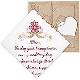 W&F GIFT Embroidered Wedding Handkerchief - Mom, Dad, New Mom, New Dad & Grandma