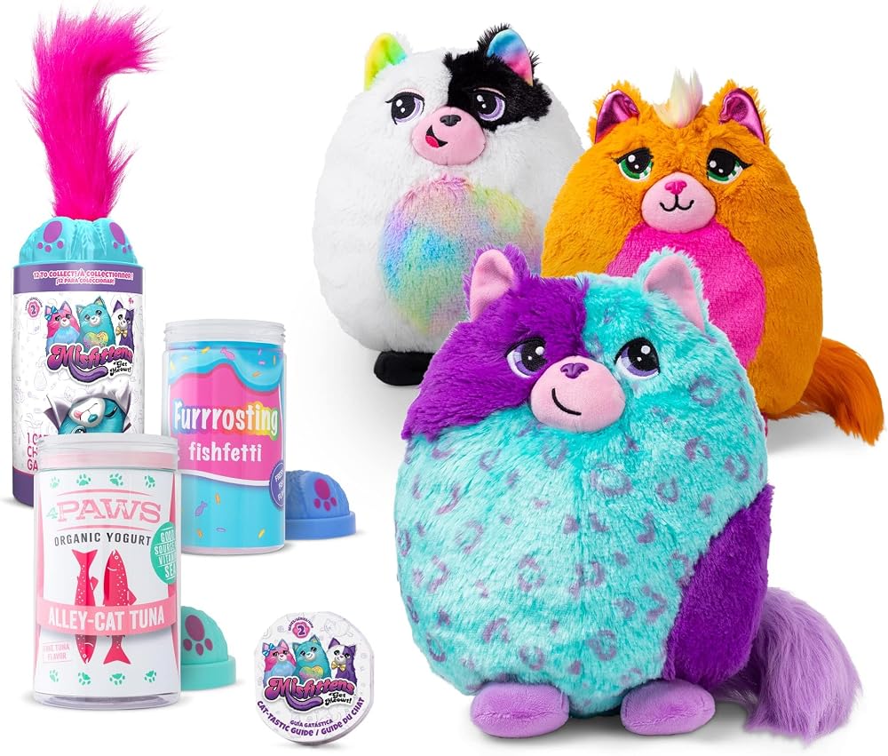 Basic Fun Surprise Cat Plush Misfittens Collectible 12 Cats Assorted