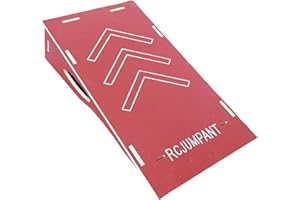 RCJUMPANT Skateboard & Bike Ramp,RC Car & Dirt Bike Jump Ramp– Heavy-Duty BMX, Scooter – 3 Sizes, Portable, Non-Slip– Easy Assembly, No Tools Needed (Red, 42.9 "L x 23.3" W x 11.7 "H)