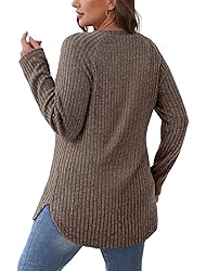 Saloogoe Womens Fall Tops Long Sleeve Maternity