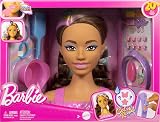 Barbie Styling Head with 20+ Hair Accessories Dark Brown Hair JFG82 view 6