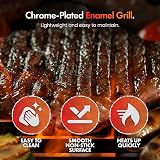 VonHaus Charcoal BBQ Portable Barrel Barbecue with Offset Smoker view 6