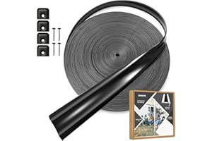 ZRNIDIYR Premium Black RV Trim Molding Insert - 50ft Length, 1" Width - Includes End Caps and Screws - Weather Stripping and Screw Cover Trim for Exterior RV Trim Molding…
