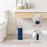 iTrend 6-Piece Matt Blue Bathroom Accessories Set 3L Pedal Waste Bin view 3