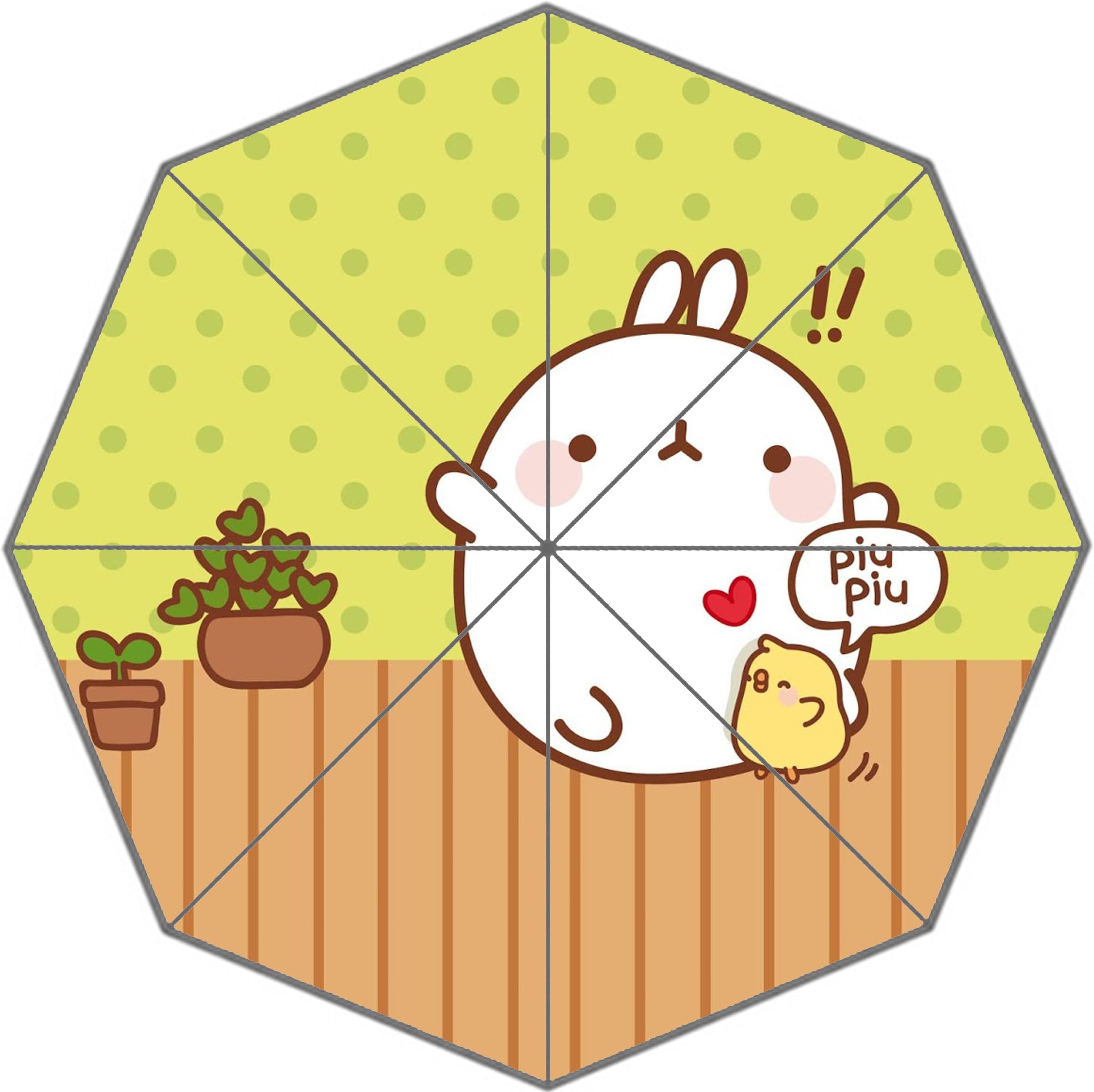 Lovely Korea Molang Rabbit Kawaii Patterns Inch Forable Compact Rain Umbrella for men,women ,kids!