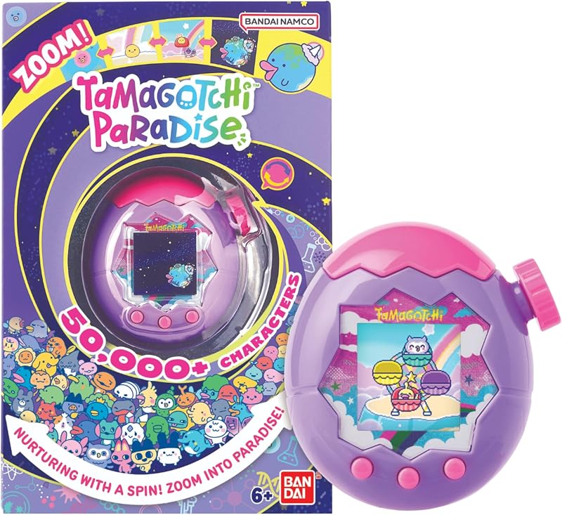 Tamagotchi Paradise Purple Sky Shell Virtual Pet Zooming Worlds Toy