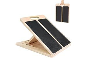 Slant Board for Calf Stretching, Adjustable Portable Wooden Calf Stretcher Incline Board, 380 lbs Weight Capacity Calf Stretc