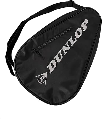 Dunlop Padel Small Paletero – Borsa da Padel per 2 Racchette, Fodera Termica contro il Calore, Tasca Esterna per Accessori, Tracolla Regolabile, Robusta e Compatta, Nera