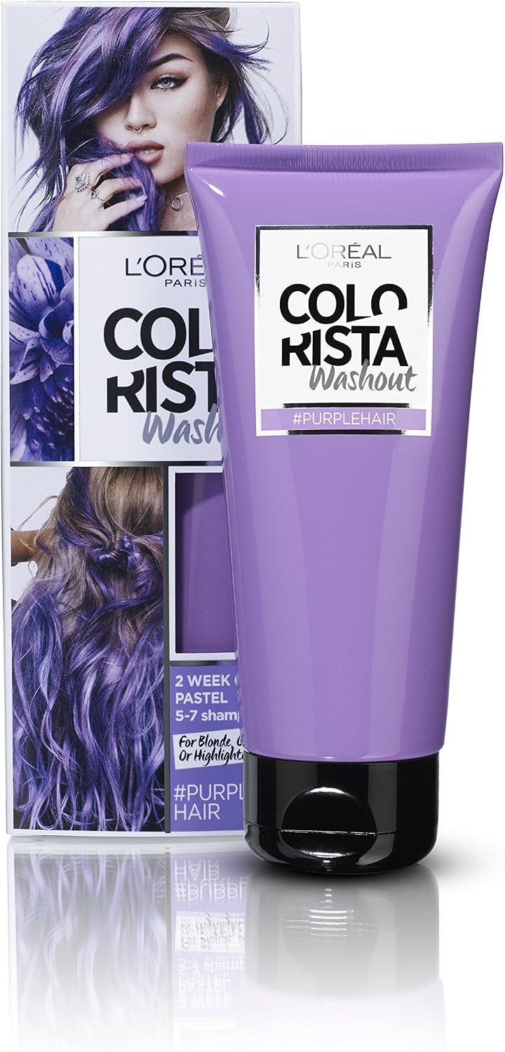 L'Oréal Colorista Washout Purple Semi-Permanent Hair Dye, 80 ml