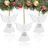 Suzile 3 Pcs Angel Friendship Christmas Ornaments Metal Angel Ornament for Best Friend Ornaments for Christmas Tree Hanging Decoration Inspirational Friend Birthday Ideas Gift Keepsake