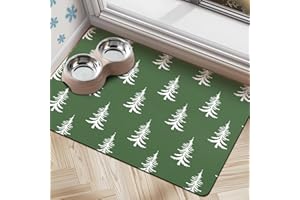 CUSLNOX Dog Cat Food Mats for Floors, Absorbent Dog Bowl Mats for Food and Water, Quick Dry Pet Food Mat Non-Slip Pet Supplies