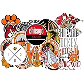 24 PCS Chicago American Blackhawks Hockey Stickers for Water Bottle, Laptop, Bicycle, Computer, Motorcycle, Travel Case, Car Decal Decoration Sticker