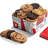 David's Cookies Fresh-Baked Gourmet Assorted Cookie Gift Basket, 24 x 1.5oz | 5 Flavors, All-Natural Ingredients, Kosher Certified, Reusable Decorative Tin, Premium Ingredients, Great For Gifting