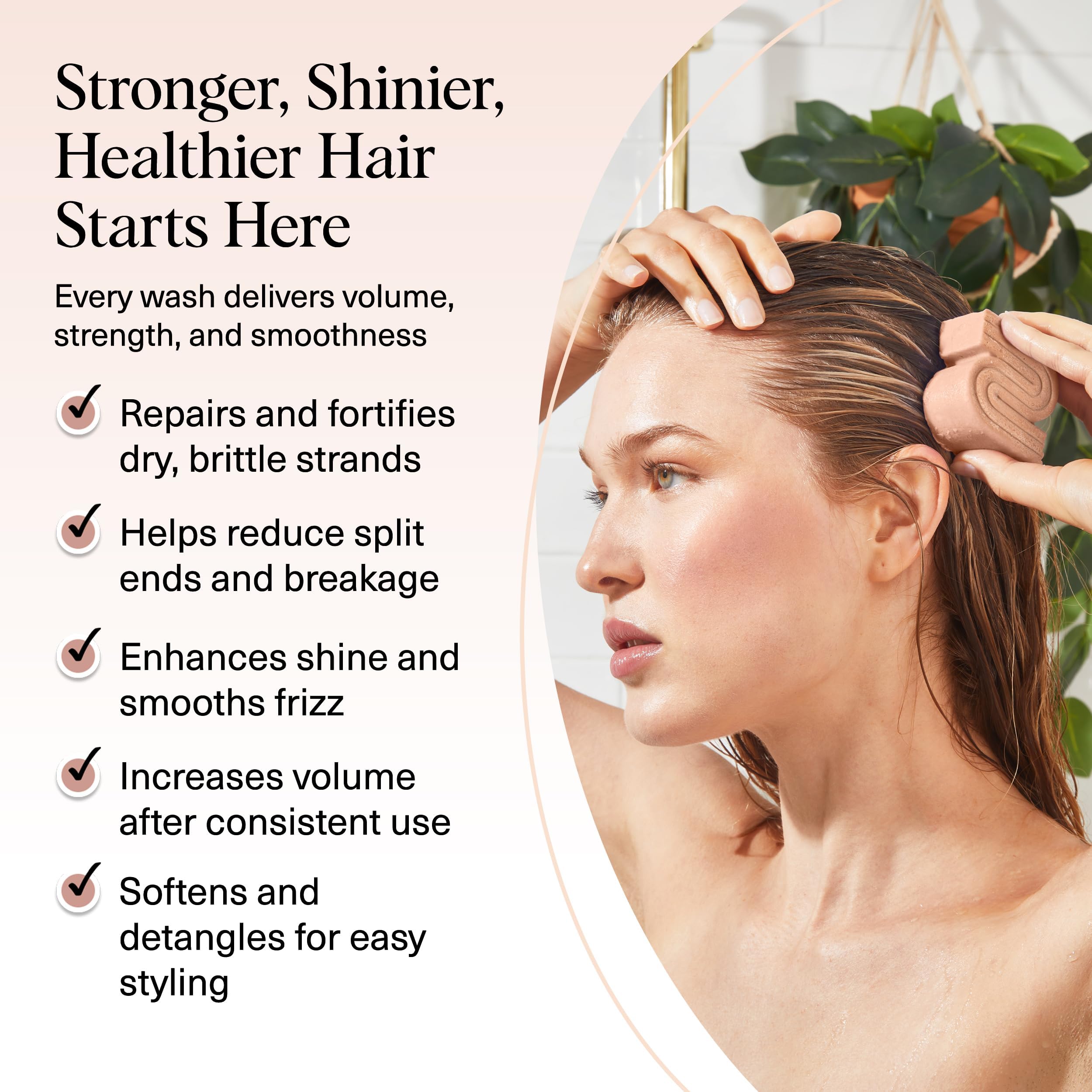 Kitsch Rice Water Shampoo Bar for Hair Growth – Strengthening Hair Shampoo for Men and Women – Reduce Breakage, Boosts Shine – Paraben, Silicone & Sulfate-Free, Vegan Hair Care - 3.2 oz