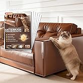 JKLMN Clear Vinyl Cat Scratch Protector for Leather Furniture – Easy-to-Apply & Removable Sofa Corner Guard, Anti-Scratch Tape for Cats (16-Pack)